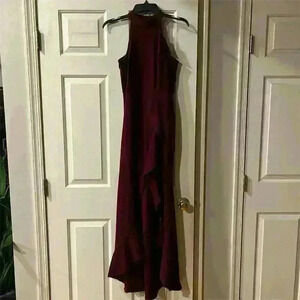 Woosea Women's Red High Neck Sleeveless Bodycon Mermaid Dress Xsmall